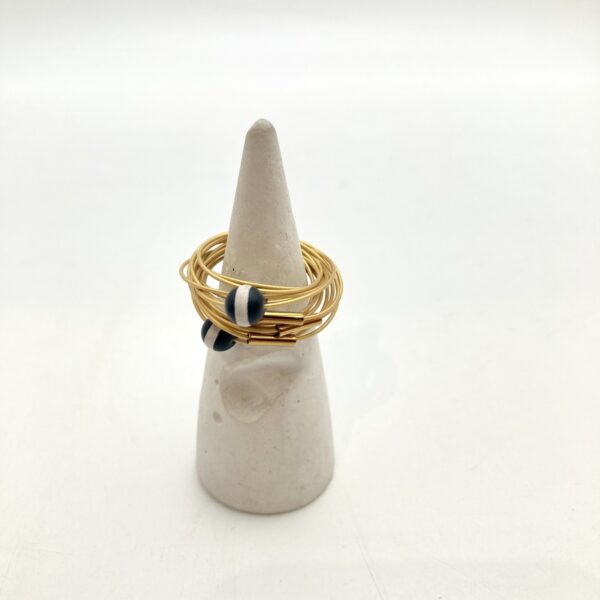 ring with zebra agate