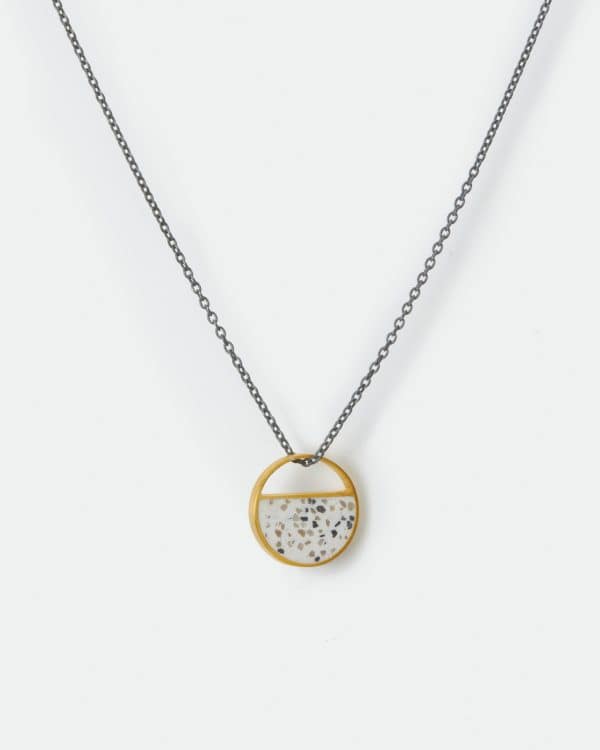 small circle pendand with terazzo