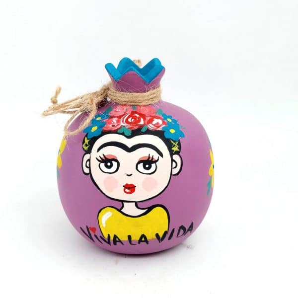 χειροποίητο κεραμικό ρόδι, frida kahlo