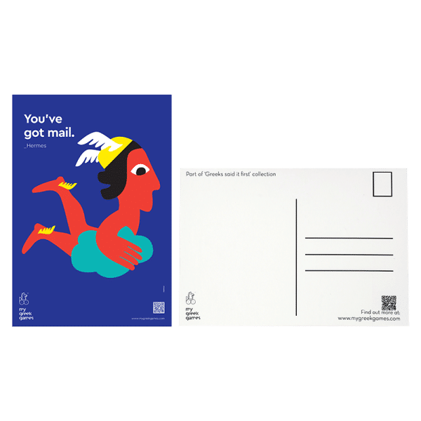 postacard "my greek games