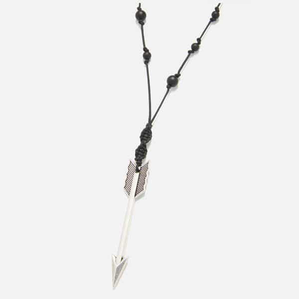 men's handmade arrow and haolite necklace